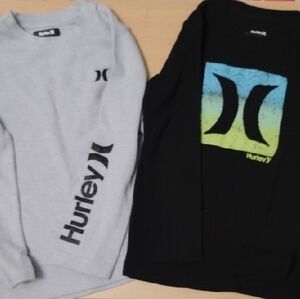 Hurley Gray and Black Long Sleeve Tees